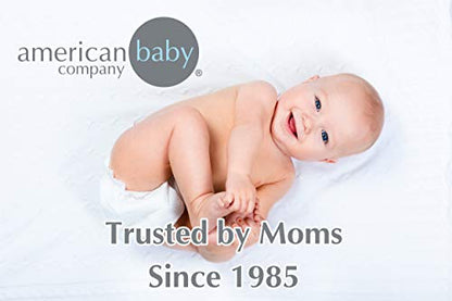 American Baby Company 2 Pack 100% Natural Cotton Fitted Crib Sheets 52" x 28" - Soft, Breathable, Hypoallergenic & Gentle Toddler Bed Sheets, White, Neutral for Boys & Girls
