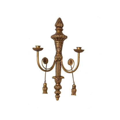 YUHUAWF Candle Holderss Retro Wall Decoration Candlestick Home Living Room Light Luxury Old Iron Candle Holder Decorative Candlestick