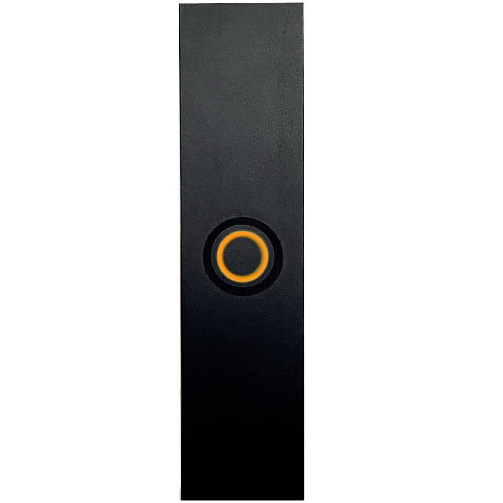 Newhouse Hardware Rectangular Lighted Wired Metal Doorbell Button in Black BT6BL, for Doorbell Chime, Buzzer, or Ringer, Door Bell Button Only, Buzzer Button with LED Button Light