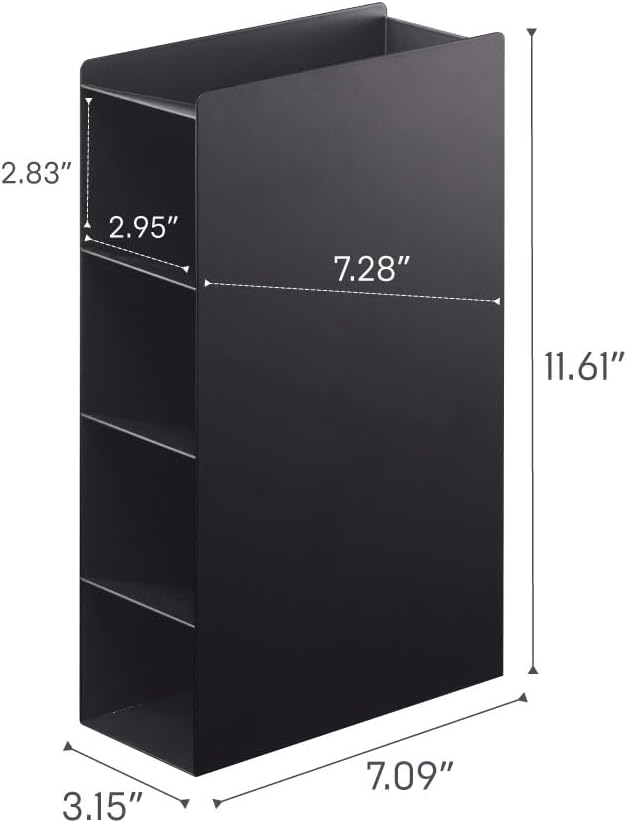 Yamazaki Home Tower 4-Tier Plastic Food Wrap or Aluminum Foil Organizer, Metal Kitchen Storage Holder