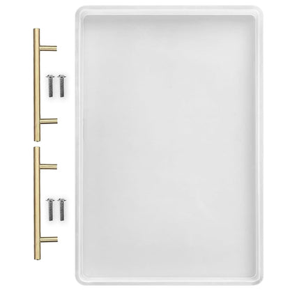 RESINWORLD 14" x 9" x 0.5" XL Large Rectangle Mold, Deep Serving Tray Mold with Handles, Wedding Flower Mould for Resin