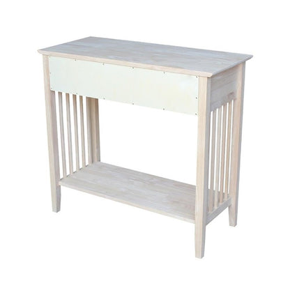 International Concepts Unfinished Wood Mission Styled Console