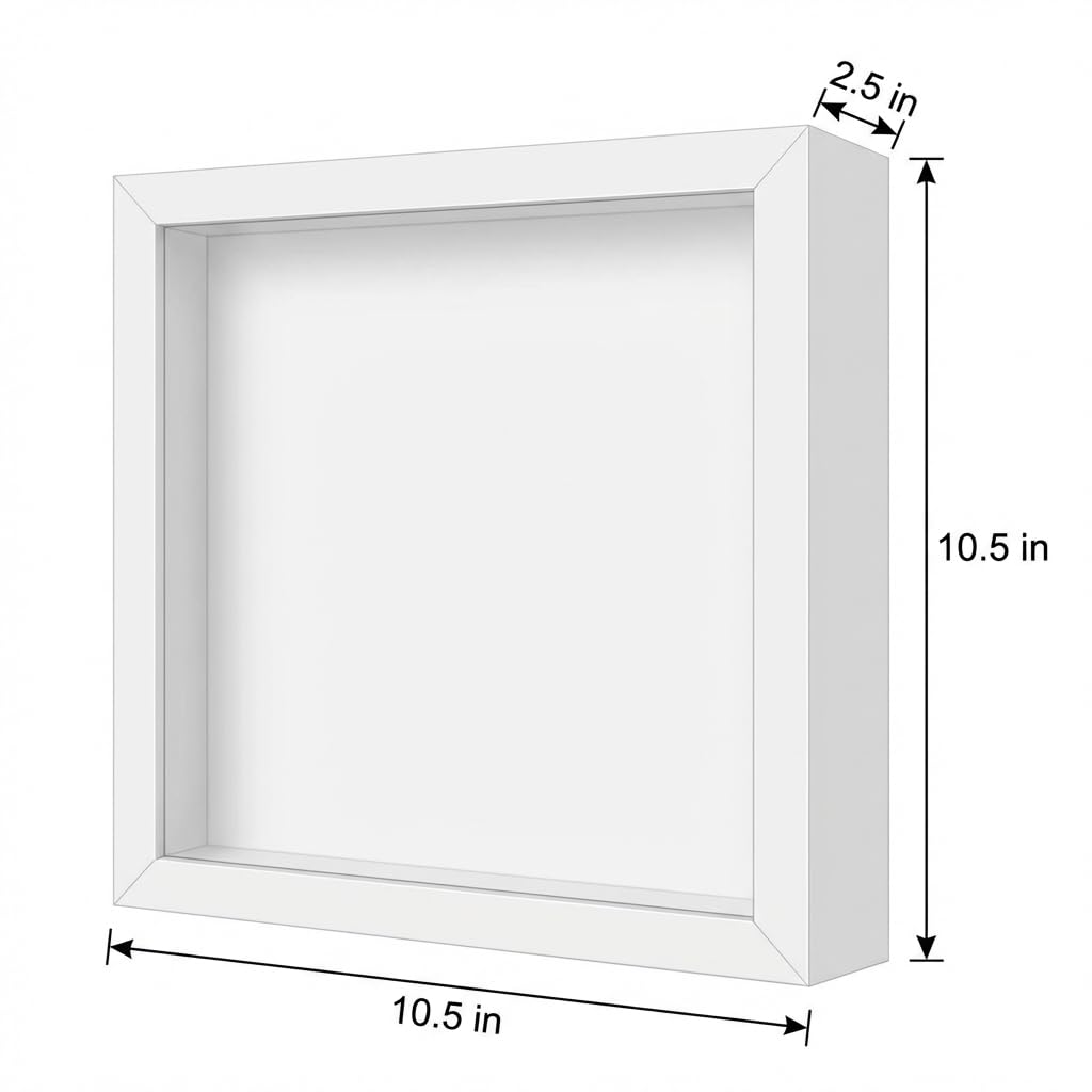 AHFYDX DIY Mini Frames Silhouette Box, Shadow Box Frame with 6 DIY Frames，2 Lights and 4 Dolls, Customizable Design, Warm Style, Sentimental Gift for Family and Couples（White-Acrylic Front pane）