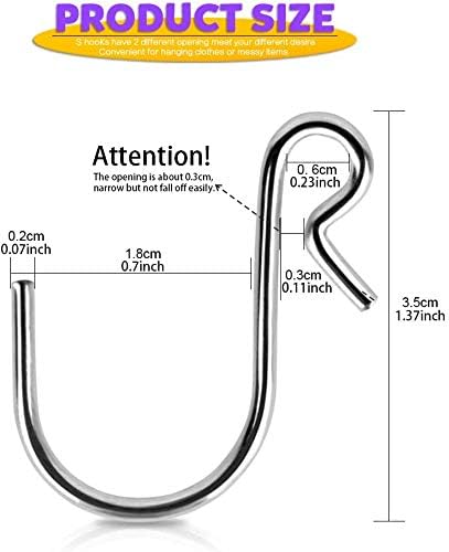 HNYYZL 30 Pack S Shaped Hooks - Stainless Steel Metal Hangers for DIY Crafts, Jewelry, Key Chains