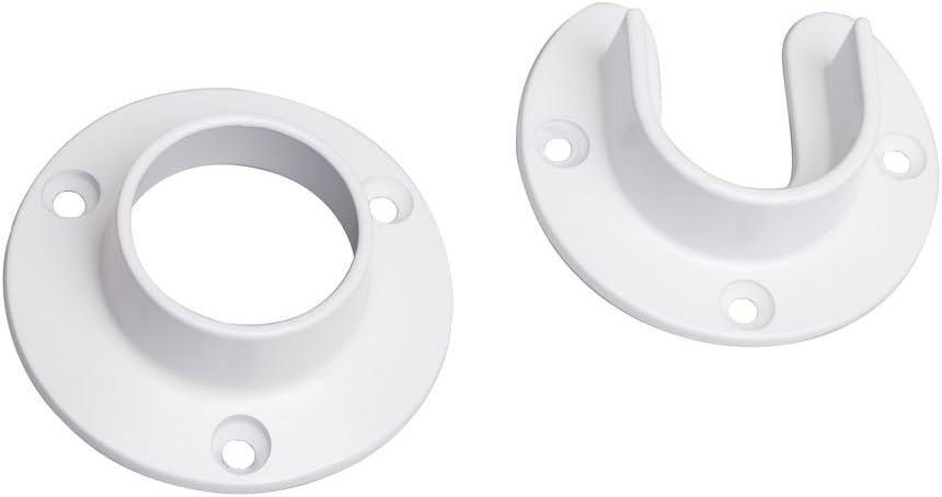 Closet Pro HD CD-0010-WT Heavy Duty Closet Pole Sockets, White