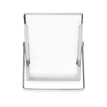 Laura Ashley 2x3 Silver Rope Metal Picture Frame (Vertical) with Pull-Out Easel Stand, Made for Tabletop, Counterspace, Shelf and Desk (2x3, Silver)