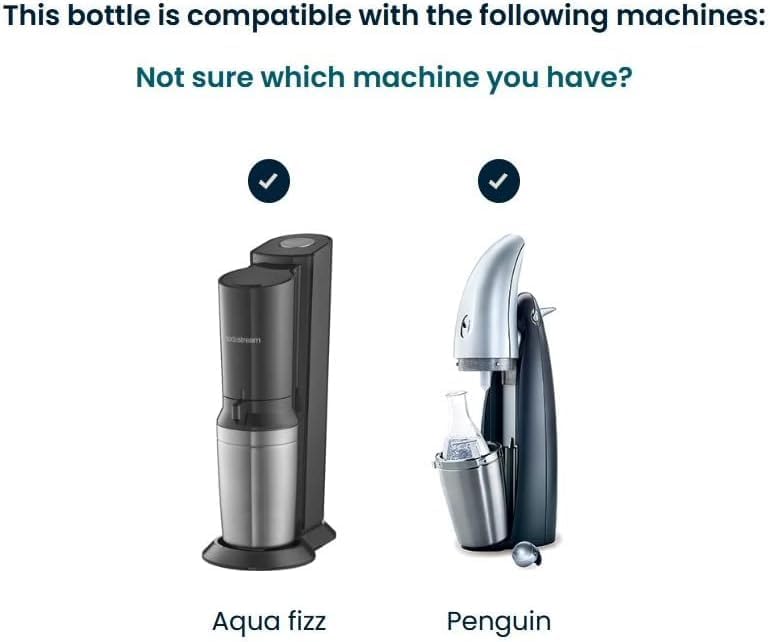 24 Oz sodastream - Carbonating Carafe for Aqua Fizz machines | Eco-Friendly Reusable Glass Bottle | Keeps Sparkling
