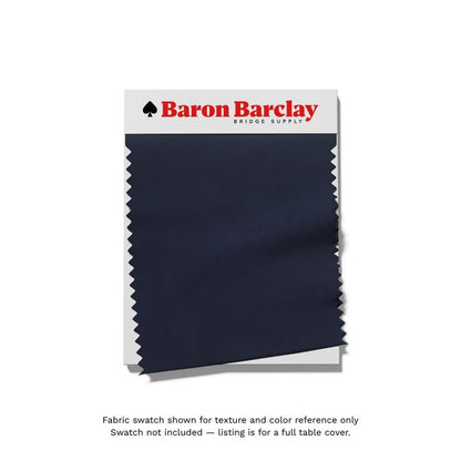 Baron Barclay Deluxe Suede Round Table Cover - 54" - Navy - Poly-Cotton Blend Tablecloth