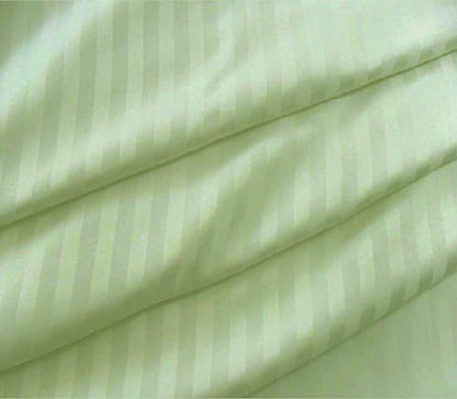 Lasin Bedding 100% Cotton Hotel Collection Pillowcases, Stripe, Standard 20" x 26", Set of 2 - Green