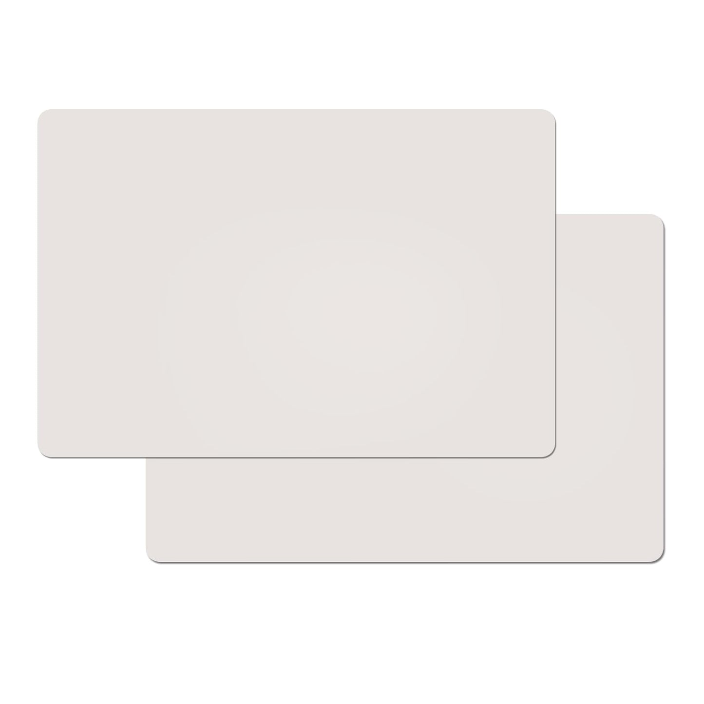2 Pack Silicone Kitchen Counter Mats | Non-Slip, Waterproof & Heat-Resistant | Large Countertop Protector, Multipurpose for Placemat, Dining Table&Desk Saver Pad,23.6" by 15.7" (White Gray)