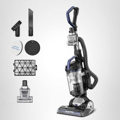Eureka Upright Vacuum Cleaner for Carpet and Hard Floor,Powerful Vacuum with Dual Cyclone Suction,Swivel Steering,Anti-Tangle,Large Dust Cup,NEU612BL, Blue