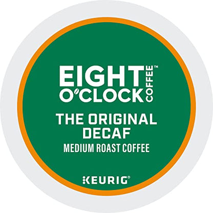Eight O'Clock Coffee The Original Decaf, Single-Serve Keurig K-Cup Pods, Medium Roast Coffee Pods, 60 Count
