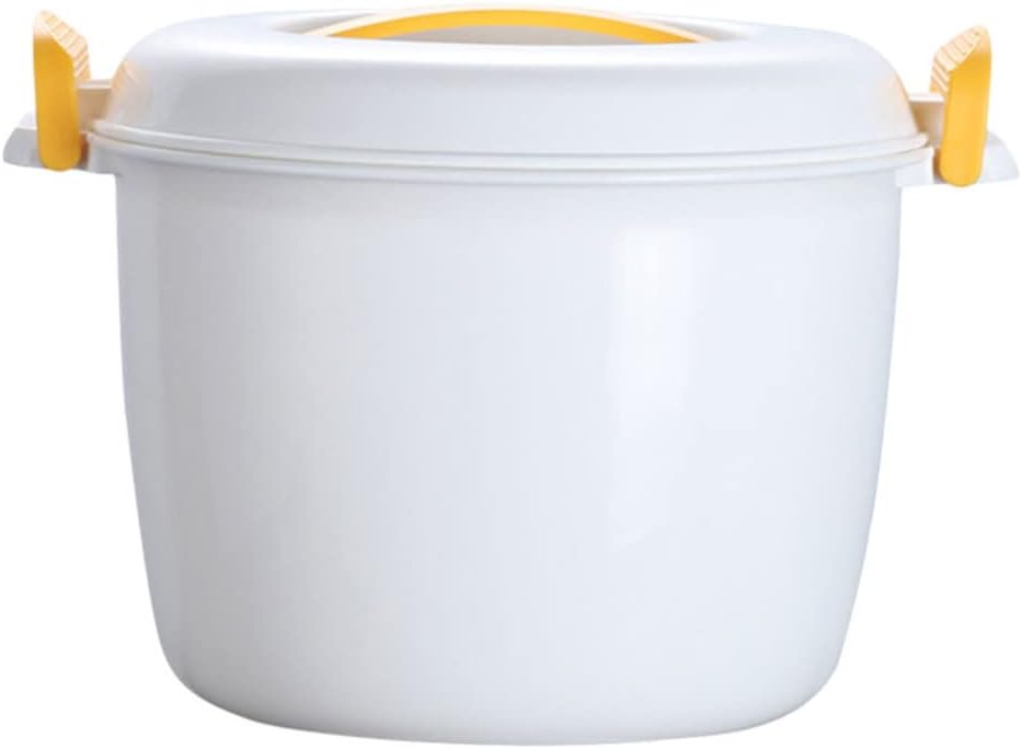 Luxshiny Mini Microwave Pressure Cooker - Portable Steamer for Cooking Soup, Rice, Stews, Oatmeal - Yellow S