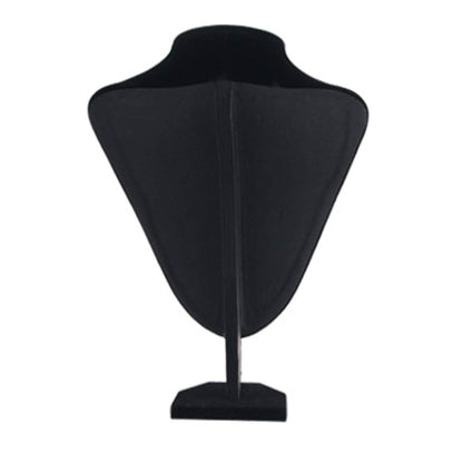 Comelyjewel Necklace Display Stand Set of 3, 8.7" Velvet Jewelry Bust for Necklaces & Earrings, Tangle-Free Organizer for Dresser, Jewelry Display for Home & Vendors (Black)
