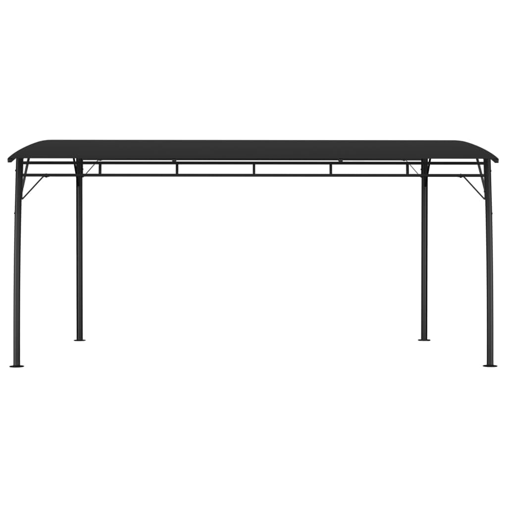 Anthracite Outdoor Garden Gazebo Canopy, 13.1x9.8 ft Modern Powder-Coated Steel Frame Sunshade Awning for Patio, Backyard, Deck, Accommodates 10 People Lawn Structures