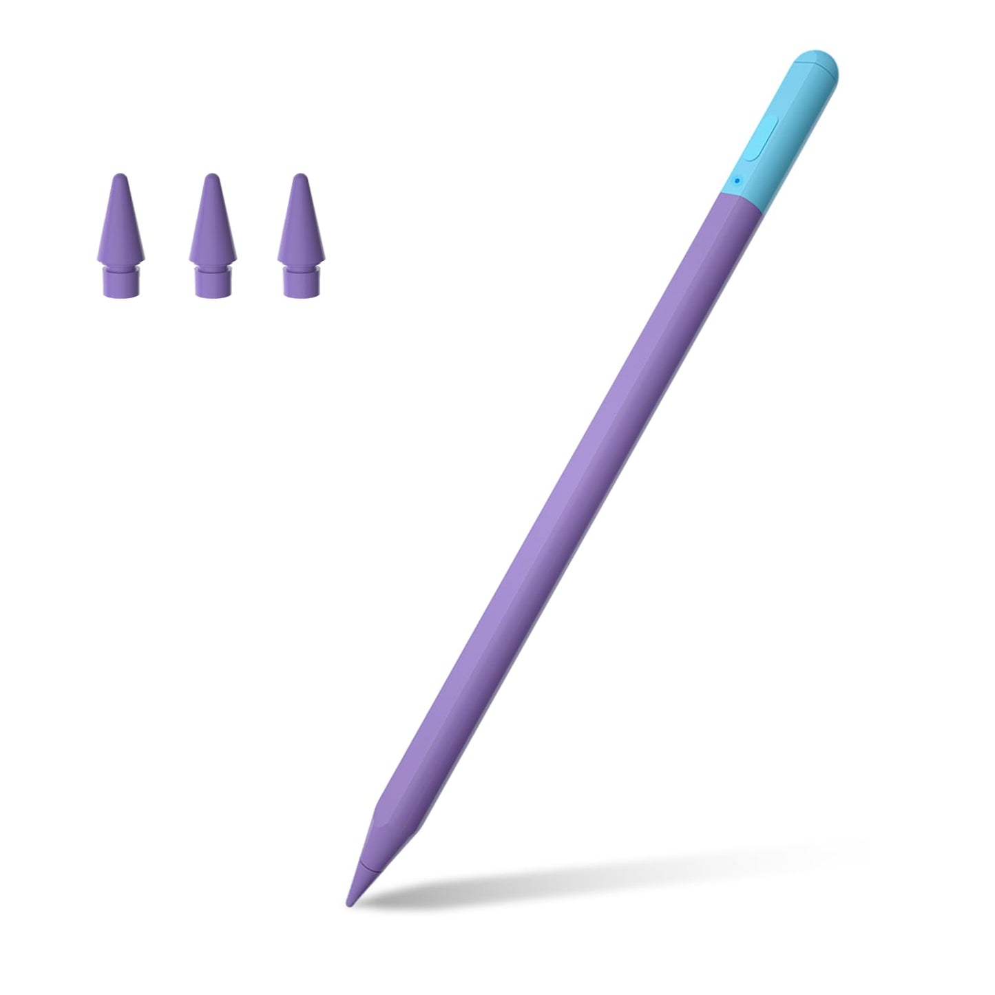 Stylus Pen for iPad 6th-11th Gen - 4X USB-C Fast Charge Pencil with 4 Replacement Nibs &0.1mm Pixel Precision, Magnetic Active Stylus for iPad Pro 11"/13"/M5/M4, Air M4/M3/M2, Mini 7/6/5, Purple