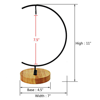 YY YEARCHY Awesomes Terrarium Ornament Display Stand Metal Stand Air Plant Stand Flower Pot Stand Holder Iron Pothook Stand for Hanging Glass Terrarium Globe Ball (2, Black)