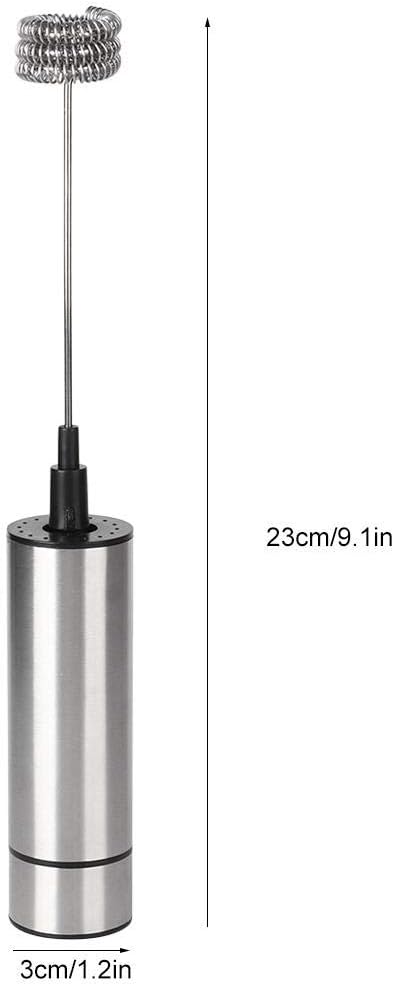 Milk Frother Handheld Foam Maker, Stainless Steel Coffee Stirrer Mixer Blender, Electric Egg Beater Kitchen Utensils
