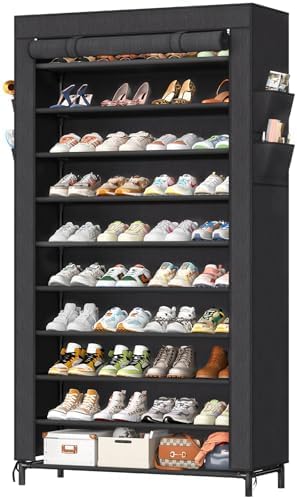 40 10 Closet, Simple Trending Tall Shoe Rack Organizer Holds Pairs, Tier Large Capacity Shoe Cabinet Storage with Cover