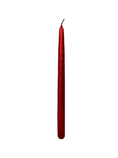 D'light Online Premium Quality 12" Metallics Taper Candles - Unscented, Dripless and Smokeless for Christmas Decor, Holiday Dinners and Festive Parties - Set of 12 (12 Inch, Lustrious Metallics)