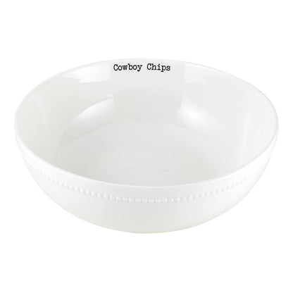 47th & Main Football Themed Ceramic Serveware, Chip Bowl, Dallas Cowboys