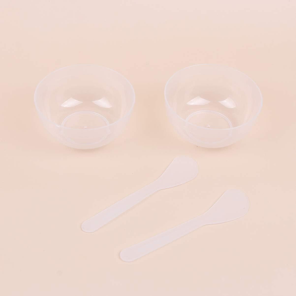 10 Sets Slime Bowl Mixing Tool Makeup Bowls, Plastic Glue Mixer for Makeup Crafts (Transparent)