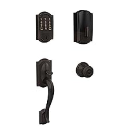 Schlage Encode Smart WiFi Deadbolt Lock for Front Door - Keyless Entry with App or Touchscreen - Works with Alexa, Hey Google, & Airbnb - Create Codes for Guests - Matte Black