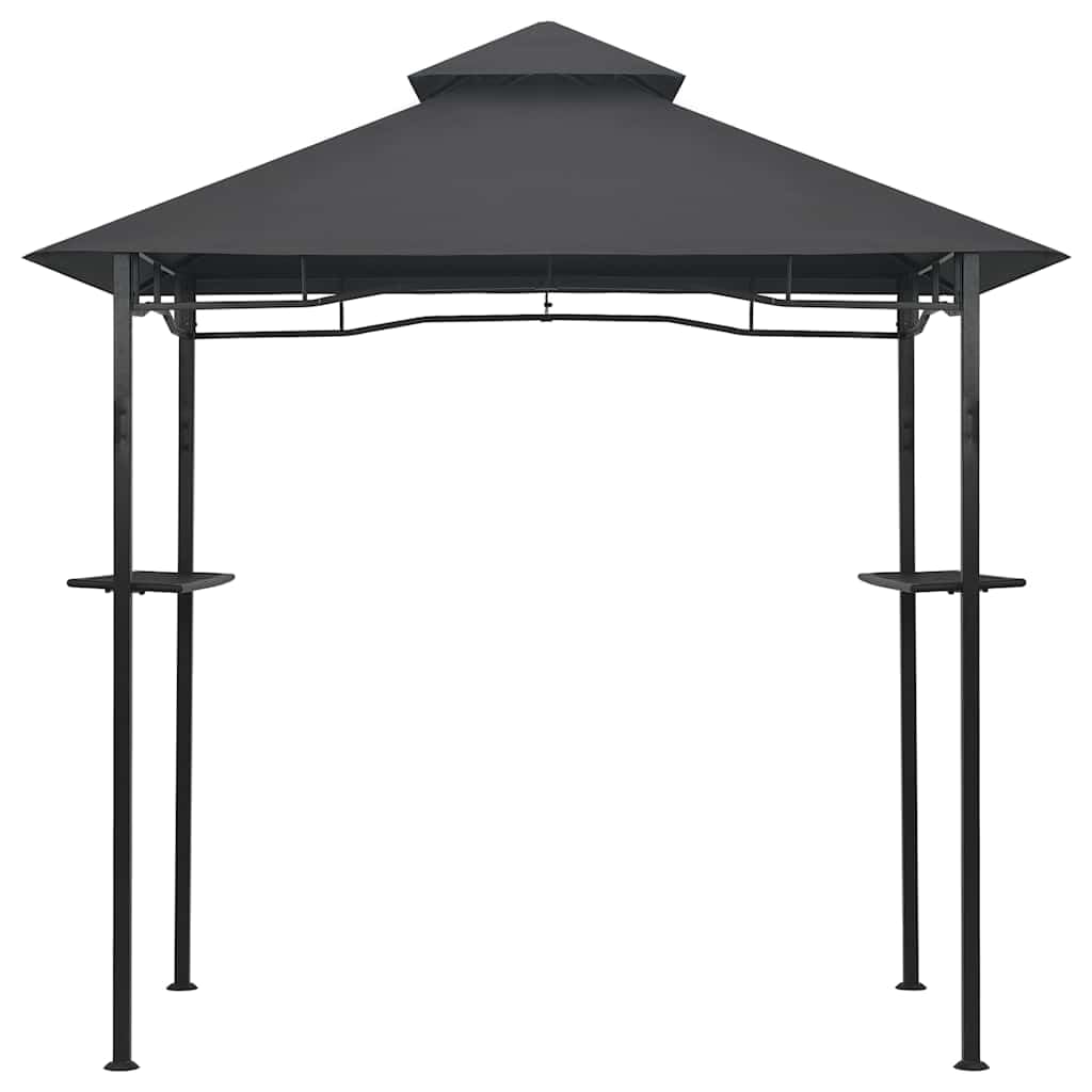 Xhnifbn Large Anthracite BBQ Gazebo Steel Frame Outdoor Patio Canopy Tent 94.5 x 59.1 x 100.4 in Rectangular Matte Grill Shade for Backyard Parties Poolside Gatherings