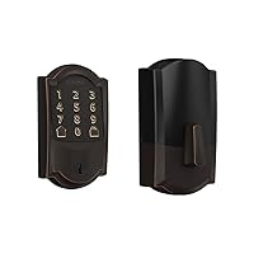 Schlage Encode Smart WiFi Deadbolt Lock for Front Door - Keyless Entry with App or Touchscreen - Works with Alexa, Hey Google, & Airbnb - Create Codes for Guests - Matte Black