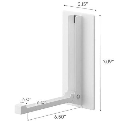 YAMAZAKI Home Tower Magnetic Folding Hook for Wall Door Or Refrigerator, Collapsible Coat, Bag Or Umbrella Metal Hanger - Steel