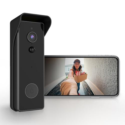 Feit Electric Doorbell Camera, 2.4 GHz WiFi, No Hub, Two-Way Audio, Motion Detection, Night Vision, 1080p HD, Micro SD Card Storage, Wireless Chime Included, Hardwired, CAM/Door/WiFi