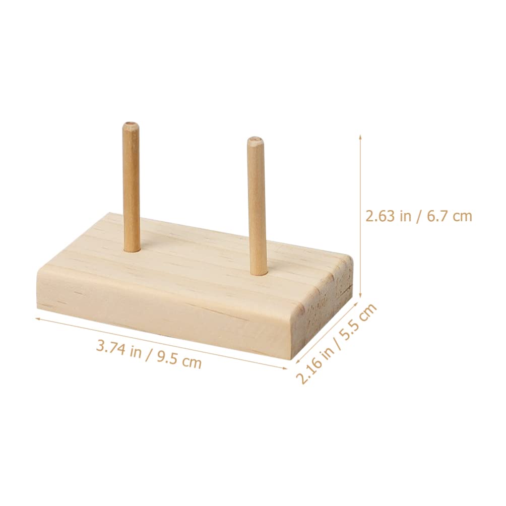2 Pcs Wooden Thread Holder Embroidery Thread Rack Sewing Wire 2 Spool Stand for Embroidery Quilting