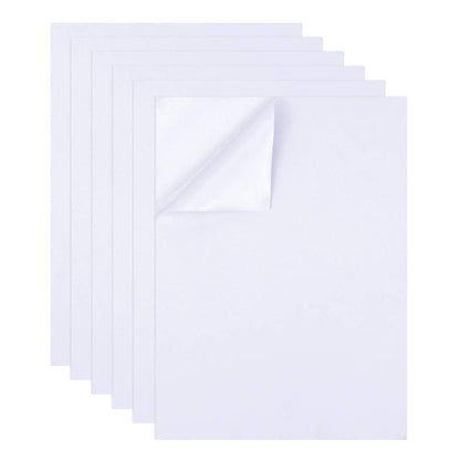 BENECREAT 10PCS White Double Sided Adhesive Sheets 16.5x11.5 Inch Double Side Tap Sheet (0.2mm) for Valentine's Decoration, Tumbler Craft Photo Albums Handbook Making