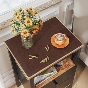 Top,23.6" 15.7" DAWNTREES Night Stand Cover for x Small Bedside Table Cloth,Waterproof and Anti Slip,Nightstand Mat
