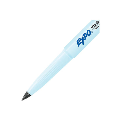 EXPO Visa Vis Wet Erase Markers Fine Point Black 12-Pack Ideal for Classroom and Homeschool Use