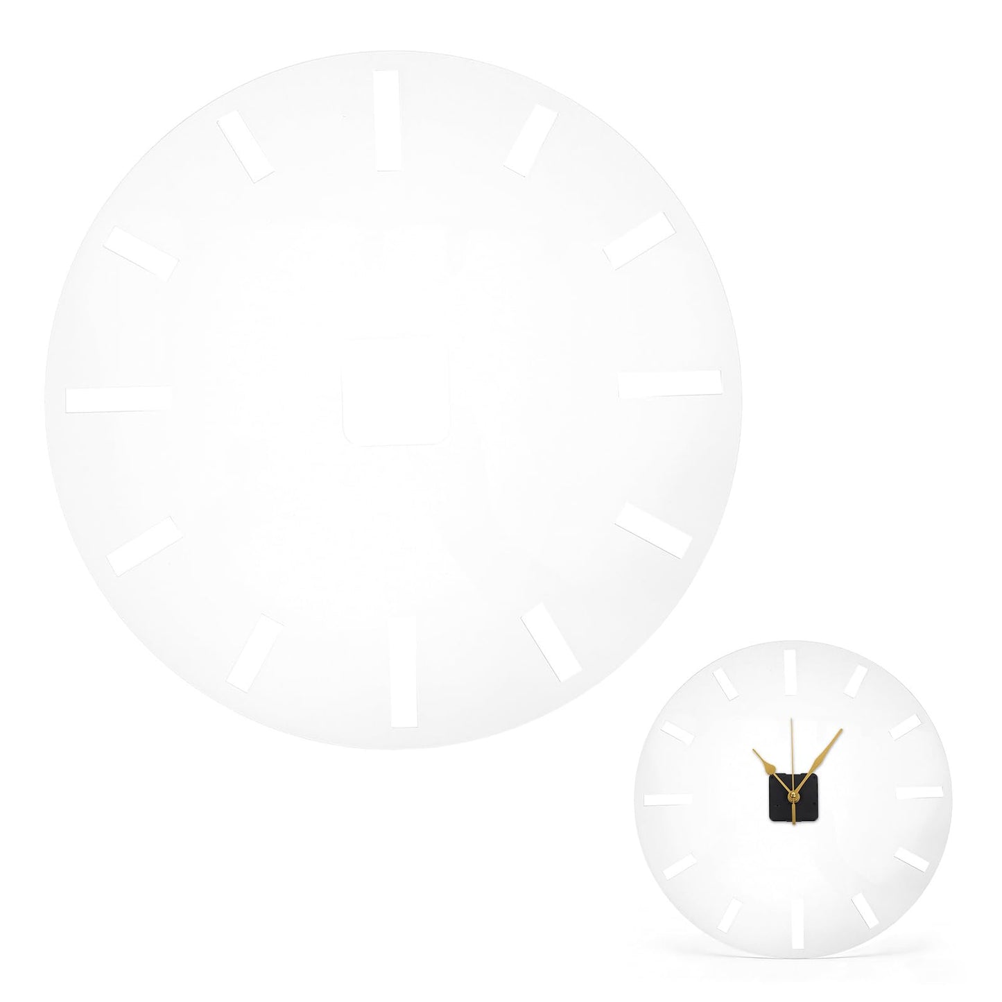 DIYEAH Clock Face: Acrylic Router Template - Clock Face Stencil for Woodworking Crafting Roman Numeral Router Dial Insert Accessory