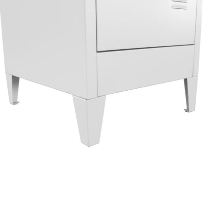 Tidyard Large Steel Locker Cabinet, Industrial Grey Rectangular Metal Storage with Cam Lock for Office, Utility Room and Sports Changing, 18x15x70.9 Inches