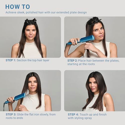 Nano Titanium Ultra-Thin Hair Straightener, Professional Flat Iron For All Hair Types