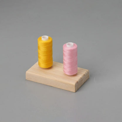 2 Pcs Wooden Thread Holder Embroidery Thread Rack Sewing Wire 2 Spool Stand for Embroidery Quilting