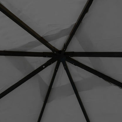 Xhnifbn Anthracite Steel Large Foldable Gazebo 13.1x13.1x9.8 ft Outdoor Canopy for Backyard Patio Pergola Style Shelter for Parties Weddings Camping Gatherings