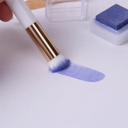 10 Pack Mini Blending Brushes Sets for Card Making Drawing Crafting Ink Paintbruhses Sets for Stamping Scrapbooking Background Card Stencils Die Cuts Card Making Scrapbooking Stamping Crafting Tool