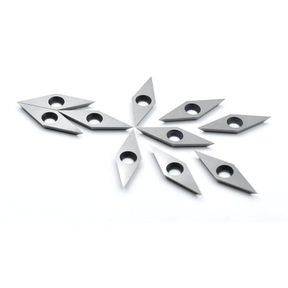 CDBP Diamond Carbide Replacement Insert cutter for woodturning, 10 x 28- Dia4.3mm with Sharp Point Indexable carbide cutter fits For Detailer Wood Turning Tools, 10pcs