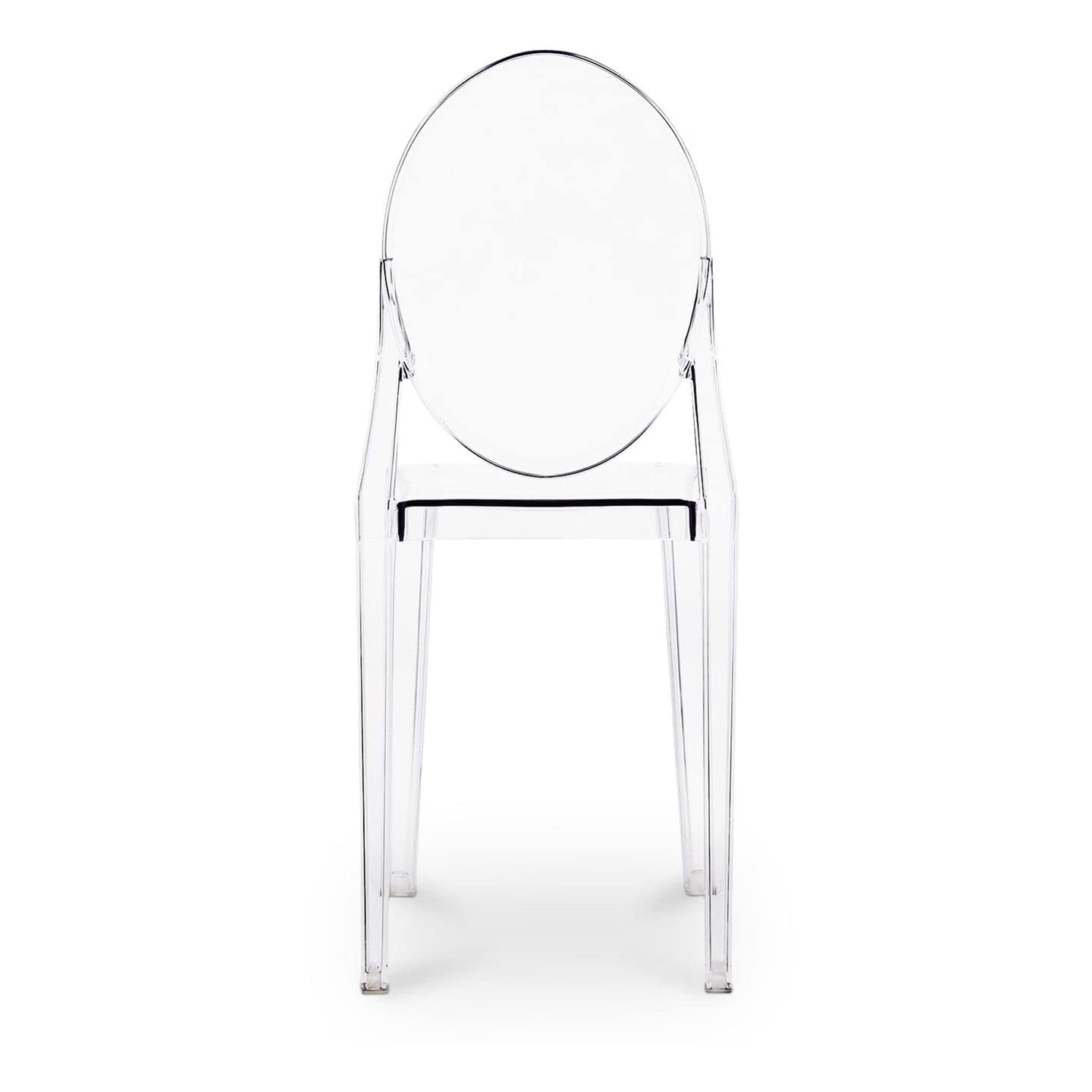 Aron Living 18.5" Mid-Century Plastic Crystal Dining Chairs in Clear (Set of 2)