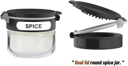 Aurakoa 360 2 12 (12 Counter rotating tier jars spice rack spice jars) Revolving Seasoning Organizer. Spinning Spice