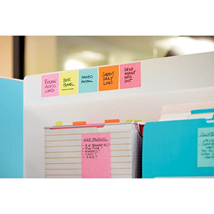 Post-it Super Sticky Notes, 24 Sticky Note Pads, 3 x 3 in., School Supplies, Office Products, 2X The Sticking Power, Supernova Neons Collection