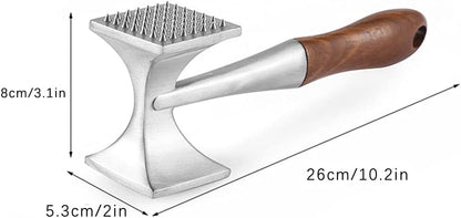 Meat Tenderizer Hammer, Dual-Sided Meat Pounder Tool with Wooden Handle for Steak, Beef, Poultry Mallet