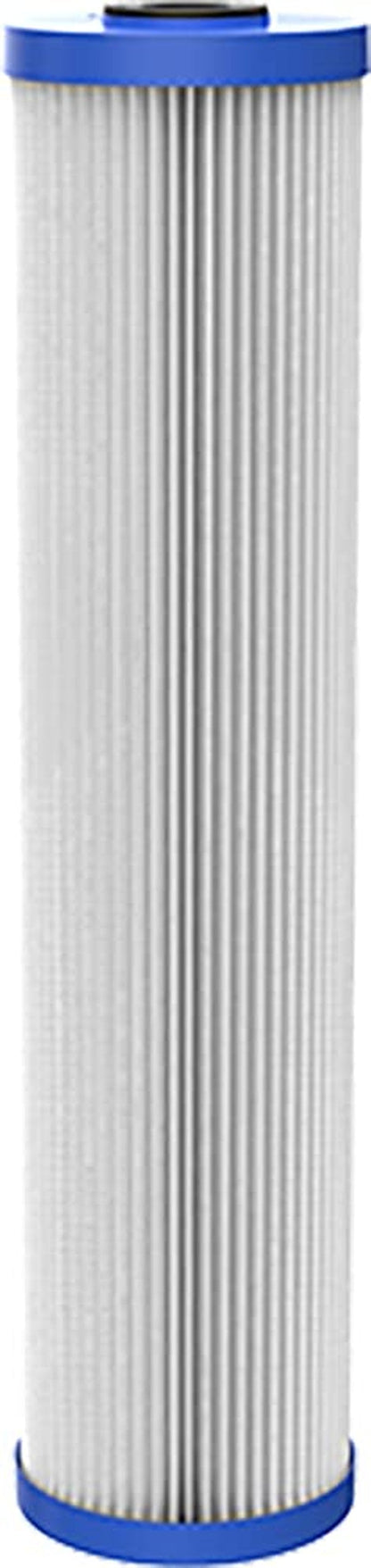 Pentair OMNIFilter RS6-20 Sediment Water Filter, 20-Inch, Whole House Heavy Duty Big Blue Pleated Replacement Cartridge, 20" x 4.5", White