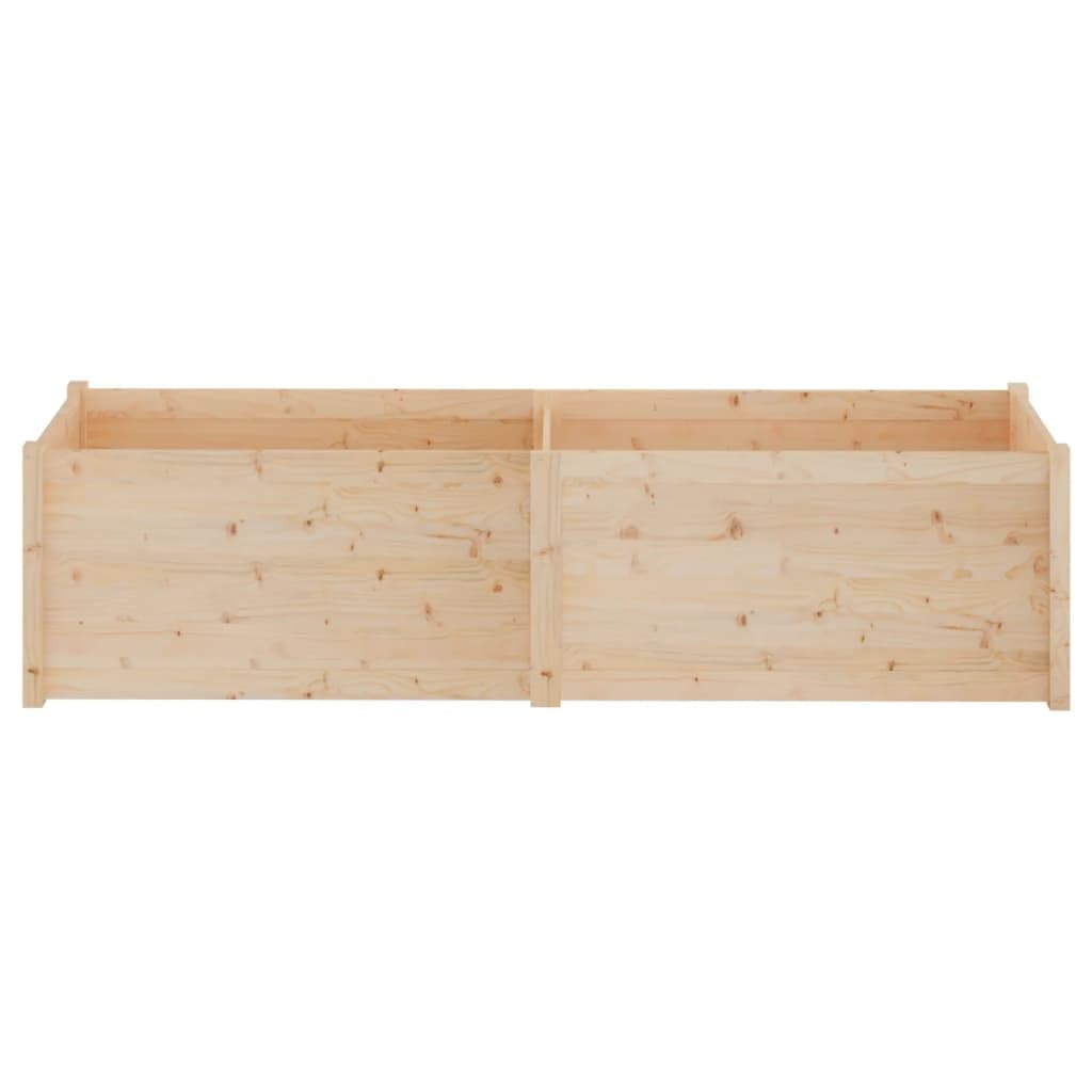 Mhdvray 78.7"x19.7"x19.7" Solid Pinewood Raised Planter Large Rustic Raised Garden Bed Box Natural Oil Finish for Patio Balcony Flower Vegetables Outdoor