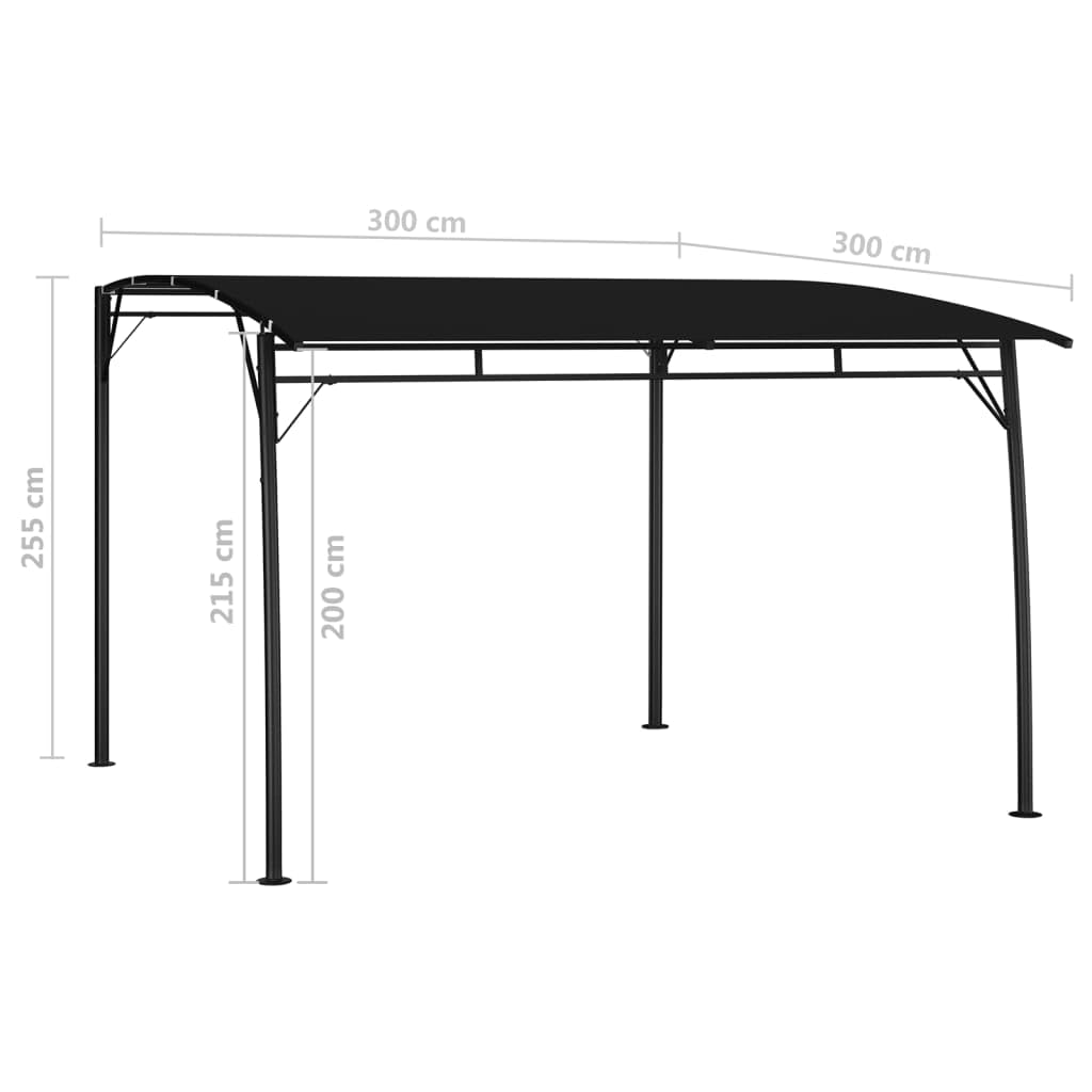Anthracite Outdoor Gazebo Canopy, 10x10ft Powder-Coated Steel Frame, UV-Protected Polyester Fabric for Patio, Garden, Backyard Parties Outdoor Structures