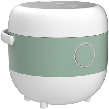 Bear Rice Cooker 3 Cups (Uncooked), 3D Heating & Fuzzy Logic, Healthy Nonstick Small Rice Cooker, White